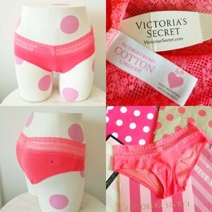Victoria's Secret Vintage Cotton Lingerie Low Rise Hiphugger Panty NWT Neon Lace